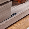 Retro Sliding Barn Door Sideboard with 2-Tier Shelves Storage Cabinet Kitchen