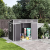 8 x 4ft Plastic Garden Storage Shed Outdoor Storage House Tool Sheds Double Door