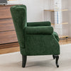 Chenille Upholstered Single Sofa Armchair European-Inspired Curved Leg Wingback