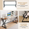Executive PC Workstation Writing Desk for Working Gaming Study-Maple