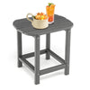 Outdoor Side Table Weather-Resistant HDPE Adirondack Table Patio End Table Grey