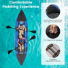 Inflatable Touring Kayak Set 2-person Kayak outdoor Fishing Kayak Aluminum Oars
