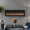 Electric Heater 40-100in LED Fireplace Media Wall Fire Insert/ Wall Mount/ Stand
