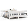 Bed Frame with Headboard White 180x200 King Solid Wood Pine Z5K1