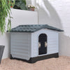 Large Plastic Dog Kennel Pet House Weatherproof Indoor Outdoor Animal Shelter
