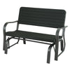 Outdoor Bench 2-person Glider Patio Glider Rocking Loveseat w/Ergonomic Backrest