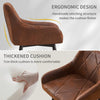 Bar Stools Set of 2 Faux Suede/ PU Leather Breakfast High Chairs Kitchen Pub