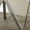 Modern 90cm Clear Glass Round Dining Table w/Chrome Cross Legs Kitchen Furniture