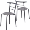 3 Pcs Compact Dining Room Set Kitchen Breakfast Bar Table with Storage Shelf