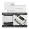 LED Nightstand With Charging Station and 2 Drawers - High Gloss Bedside Table