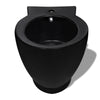 Stand Toilet & Bidet Set Black Ceramic I3T9