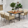 Outdoor Patio Furniture Set 5 Pieces Patio Dining Set-White