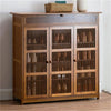 Farmhouse Shoe Storage Cabinet with Drawer & Doors 4-Tier Shoe Rack for Entryway