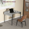 Extendable Kitchen Table, Drop Leaf Folding Dining Table for Small Space, Grey
