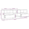 TV Cabinet Grey Sonoma 150x33.5x45 cm Engineered Wood UK