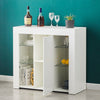White High Gloss LED Sideboard Storage TV Stand Cupboard Cabinet Unit New