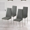 2/4pcs Modern Dining Chairs Faux Leather Padded Kitchen Dinner Seat Black/Grey