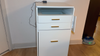 Modern Dressing Vanity Table Set with LED Mirror Stool Side Panel 2 Drawers