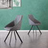 Set of 2 Faux Leather/Suede Dining Chairs Metal Legs Reception Restaurant Chair