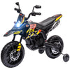 12V Aprilia Licensed Kids Motorbike with Training Wheels, Yellow