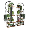 Extra Large Metal Plant Stand Creative Half Heart Shape Ladder Plant Shelf Hooks