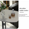 Pedestal Small Side Table Sofa Drinking Table Saddle Leather Tray Top End Table