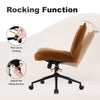 Cute Accent Chair Ergonomic Armless Office Chair with Wheels Height Adjustable