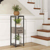 3 Tier Tall Metal Plant Stand Indoor Plant Table Display Shelf w/ Drawer