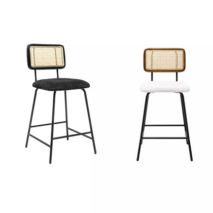 1/2/4/6x Bar Stool Breakfast Kitchen Pub Counter Chair with Backrest Footrest