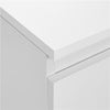 White Bedside Table with 3 Drawers Large Storage Nightstand Table 45x35x60.5cm