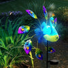 Solar Wind Spinner LED Light Peacock Sculpture WindMill Outdoor Garden Stake