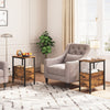 HOOBRO Coffee Table Side Table Bedside Table with Charging Station Nightstand