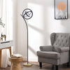 Halo Split Modern Bright LED Torchiere Floor Lamp for Offices Tall Standing Lamp
