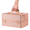 Makeup Trolley Case 4 in 1 Vanity Cosmetology Case Cosmetic Train Case on Wheels