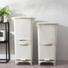 Kitchen Bathroom 38L/42L Plastic Trash Bin 3 Compartment Recycling Waste Bin DIY