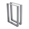 2pcs Grey Industrial Metal Table Legs 71cm Square Frame with Screws & Foot Pads