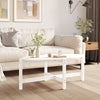 Coffee Table White 118x63x45 Solid Wood Pine Q9N3