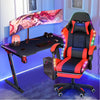 Gaming Chair with RGB LED illuminat Ergonomic Computer Swivel Office Chair Red