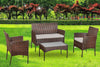 Rattan Sofa Table Chair Garden Furniture Outdoor Patio set 4 Piece brown