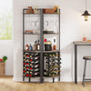 Tribesigns Corner Rack with Glass Holder and Storage Shelves,4 Tier