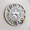 60cm Round Crushed Crystal Wall Clock Loose Diamond Crystal Mirror Silent Quartz