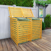 Wheelie Bin Storage Double Wooden Store Outdoor Garden Dustbin Shed Free Kit