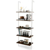 5-Tier Ladder Shelf Bookshelf Wall Mounted Storage Organizer Plant Display Rack