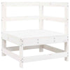 3 Piece Garden Sofa Set White Solid Wood Pine O6M3