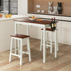 3-Piece Kitchen Dining Table Set 2 person Counter Height Pub Table w/ 2 Stools