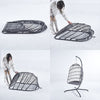 Foldable Rattan Swing Egg Chair Hammock Seat with Cushion Garden Indoor Outdoor