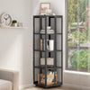 4-Tier Corner Shelf Modern Free Standing Steel Bookshelf Bookcase Home Office
