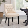 Modern Button-Tufted Dining Chair Upholstered Side Chair with Nail head Trim