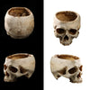 Resin Hollow Skull Head Planter Pot Vase Art Ornament Halloween Party Home Decor