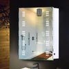 Bathroom 60 LED LightUp Mirror Cabinet with Storage/Demister/Sensor/Switch/Clock